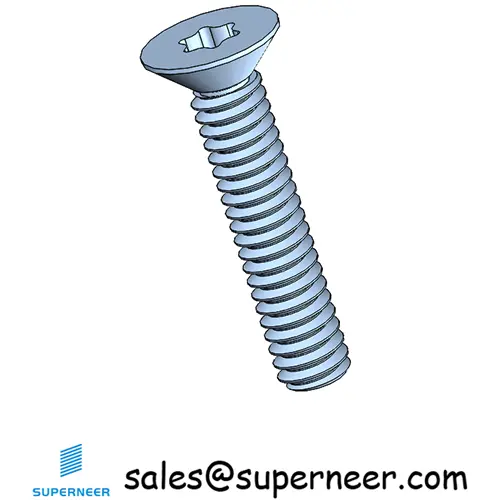 M2 x 10 mm Flat Head 90° Torx Machine Screw Steel Blue Zinc Plated ISO14581