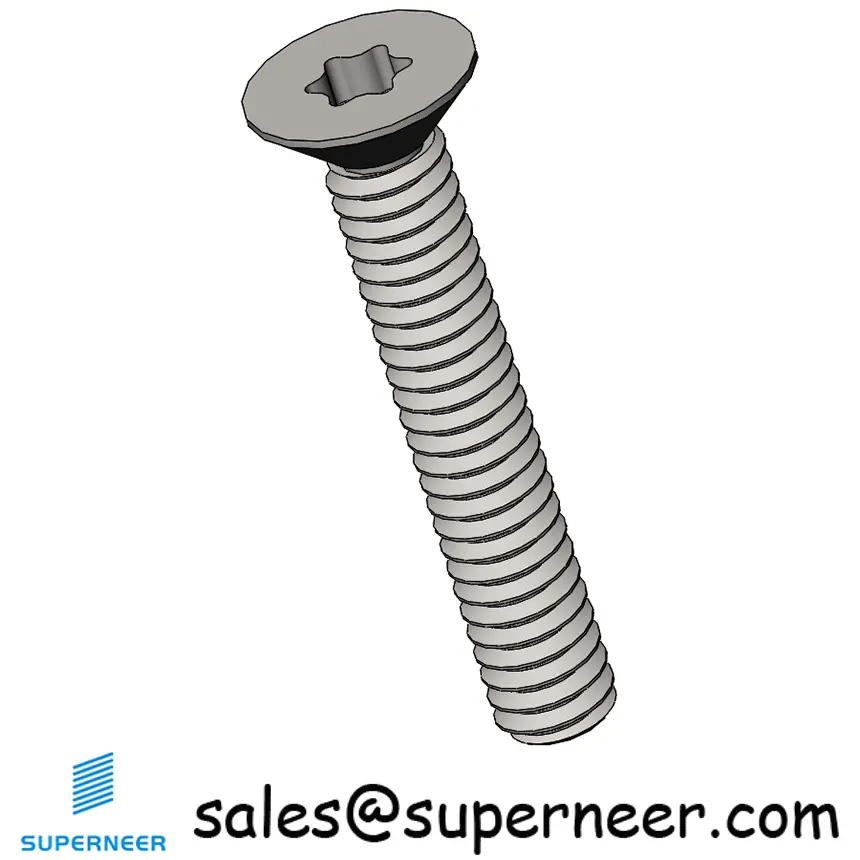 M2  x 12 mm Flat Head 90°  Torx Machine Screw SUS304 Stainless Steel Inox ISO14581