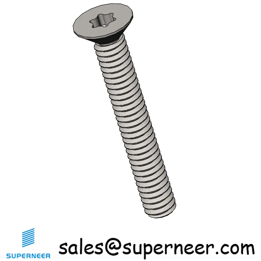 M2  x 14 mm Flat Head 90°  Torx Machine Screw SUS304 Stainless Steel Inox ISO14581