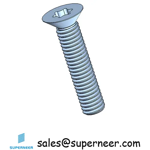 M3 x 14 mm Flat Head 90° Torx Machine Screw Steel Blue Zinc Plated ISO14581