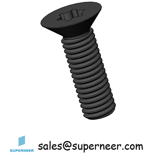 M5 x 16 mm Flat Head 90° Torx Machine Screw Steel Black ISO14581