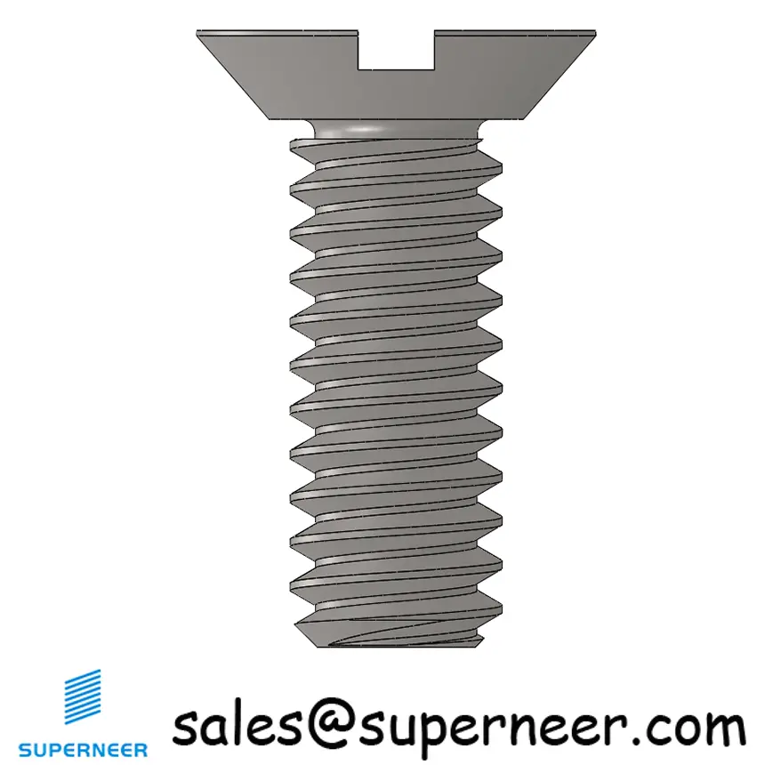 2-56 x 1/4" Flat Head Undercut Slotted Machine Screw SUS304 Stainless Steel Inox