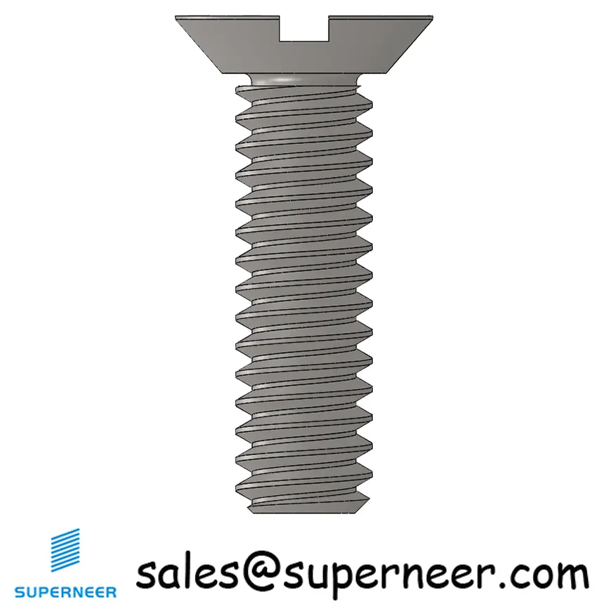 2-56 x 5/16" Flat Head Undercut Slotted Machine Screw SUS304 Stainless Steel Inox