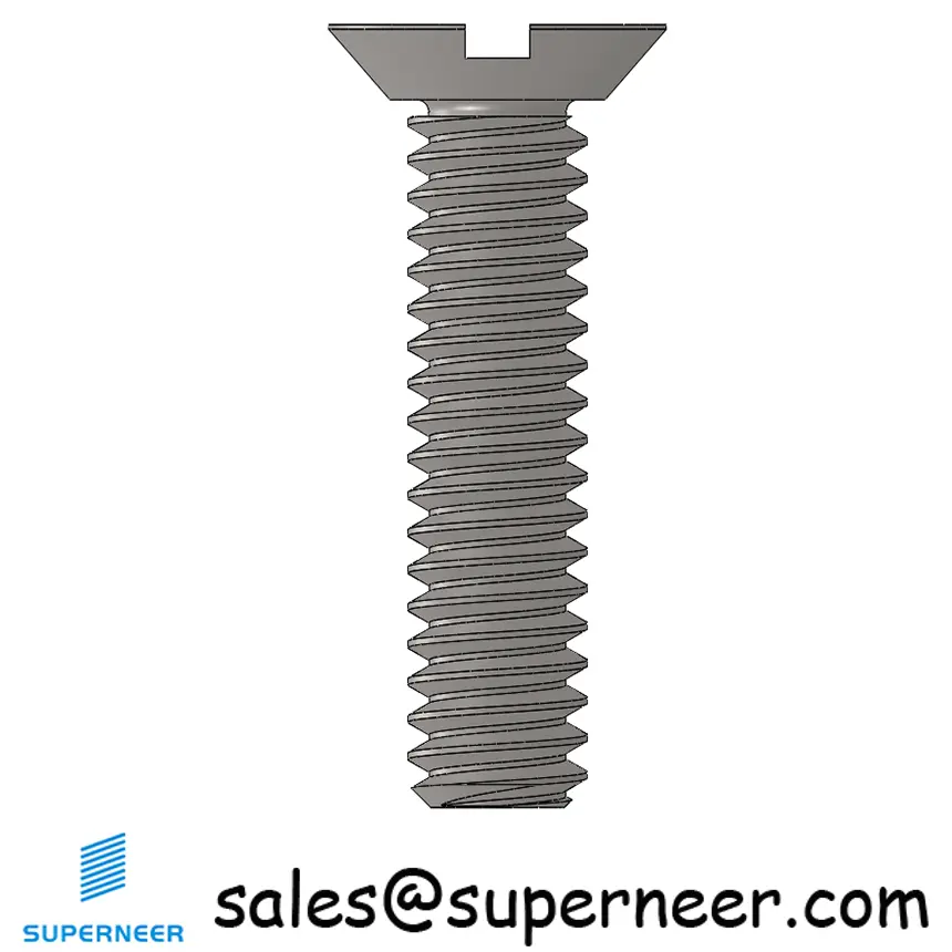 2-56 x 3/8" Flat Head Undercut Slotted Machine Screw SUS304 Stainless Steel Inox