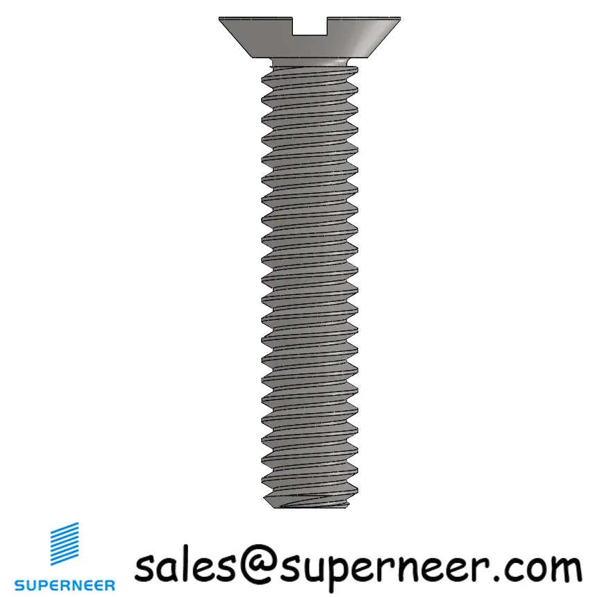 2-56 x 7/16" Flat Head Undercut Slotted Machine Screw SUS304 Stainless Steel Inox