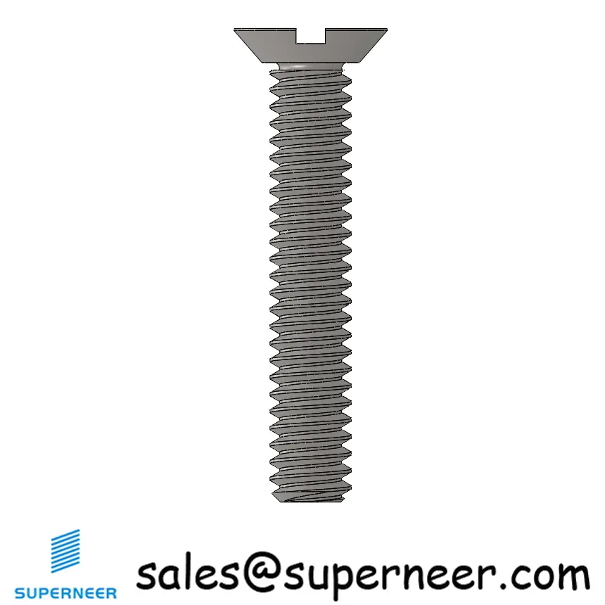 2-56 x 1/2"  Flat Head Undercut Slotted Machine Screw SUS304 Stainless Steel Inox