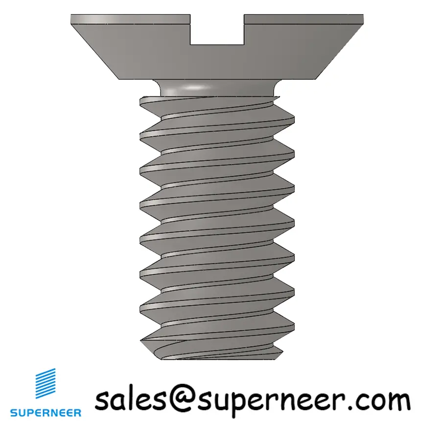 4-40 x 1/4" Flat Head Undercut Slotted Machine Screw SUS304 Stainless Steel Inox