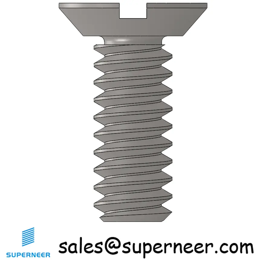 4-40 x 5/16" Flat Head Undercut Slotted Machine Screw SUS304 Stainless Steel Inox