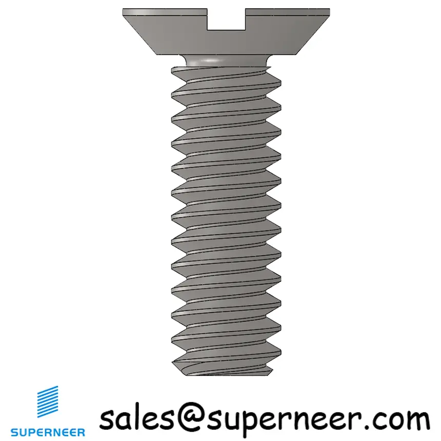 4-40 x 3/8" Flat Head Undercut Slotted Machine Screw SUS304 Stainless Steel Inox