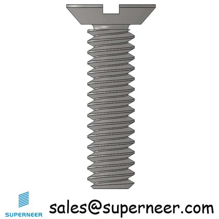 4-40 x 7/16" Flat Head Undercut Slotted Machine Screw SUS304 Stainless Steel Inox