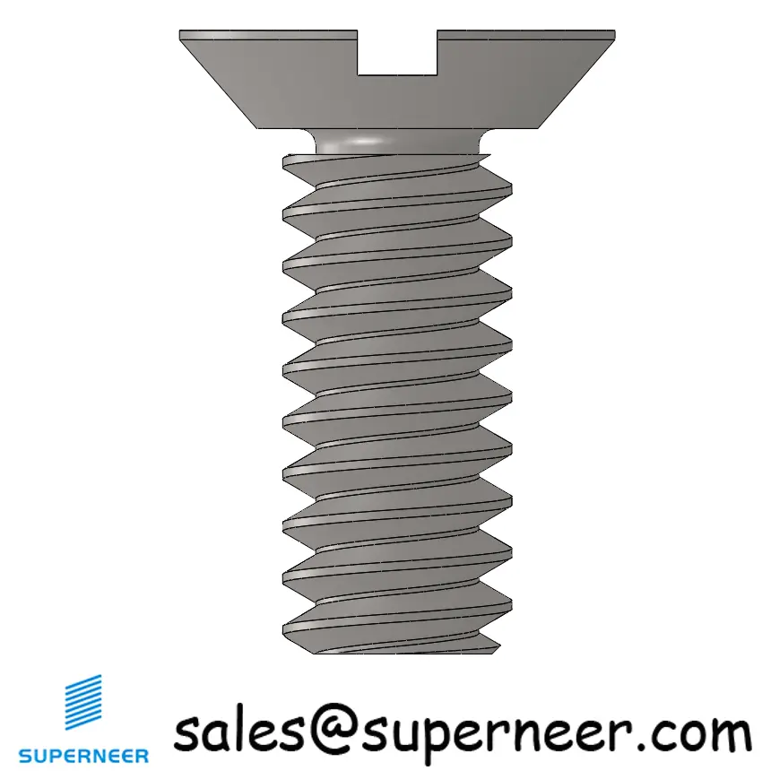 6-32 x 3/8" Flat Head Undercut Slotted Machine Screw SUS304 Stainless Steel Inox