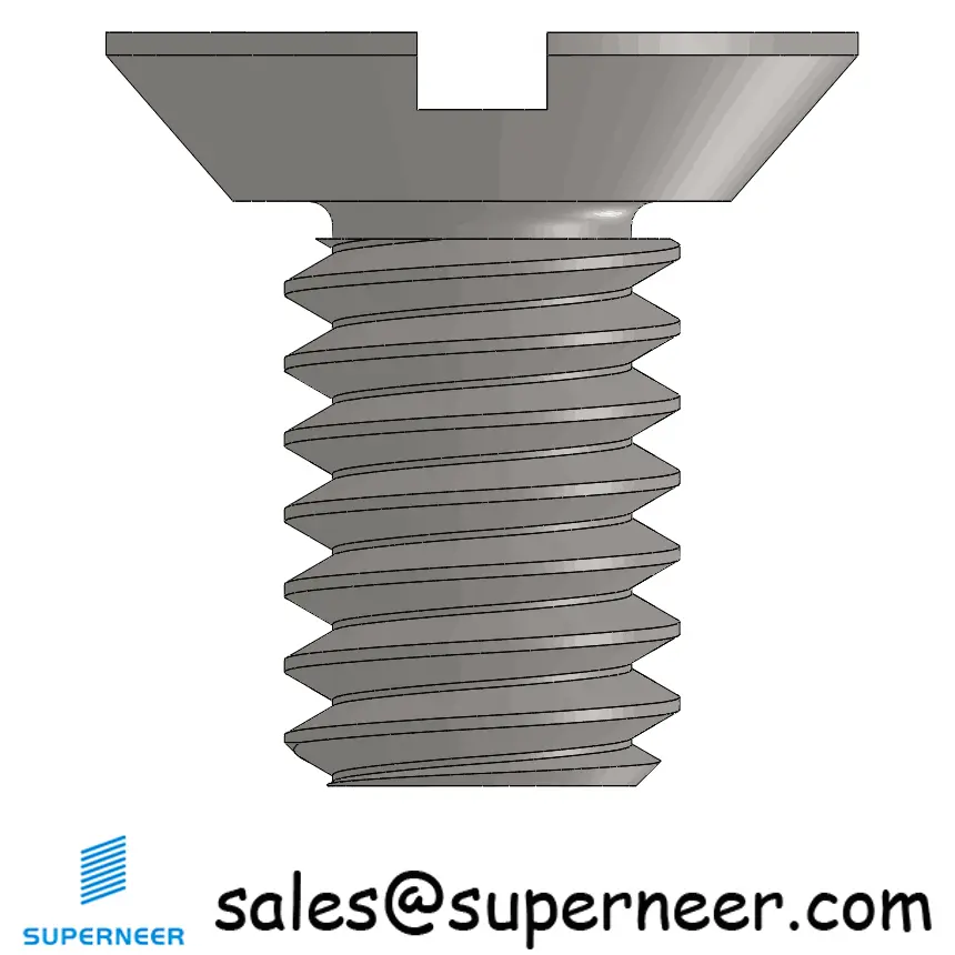 8-32 x 5/16" Flat Head Undercut Slotted Machine Screw SUS304 Stainless Steel Inox