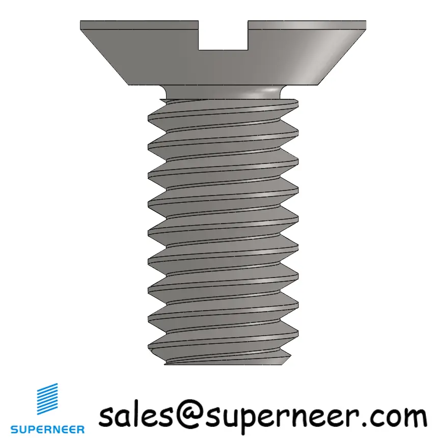 8-32 x 3/8" Flat Head Undercut Slotted Machine Screw SUS304 Stainless Steel Inox