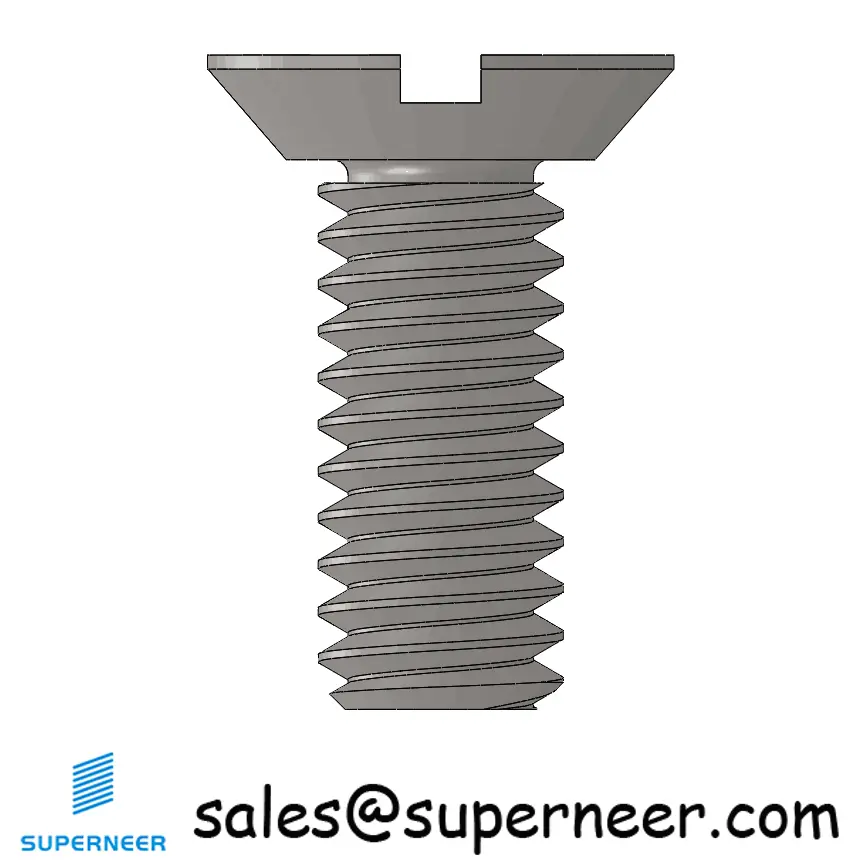 8-32 x 7/16"  Flat Head Undercut Slotted Machine Screw SUS304 Stainless Steel Inox