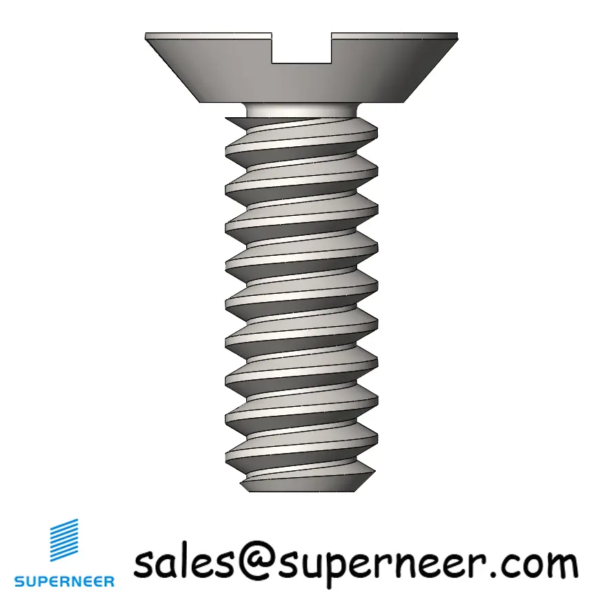 M2 x 6 mm  Flat Head Undercut Slotted Machine Screw SUS304 Stainless Steel Inox