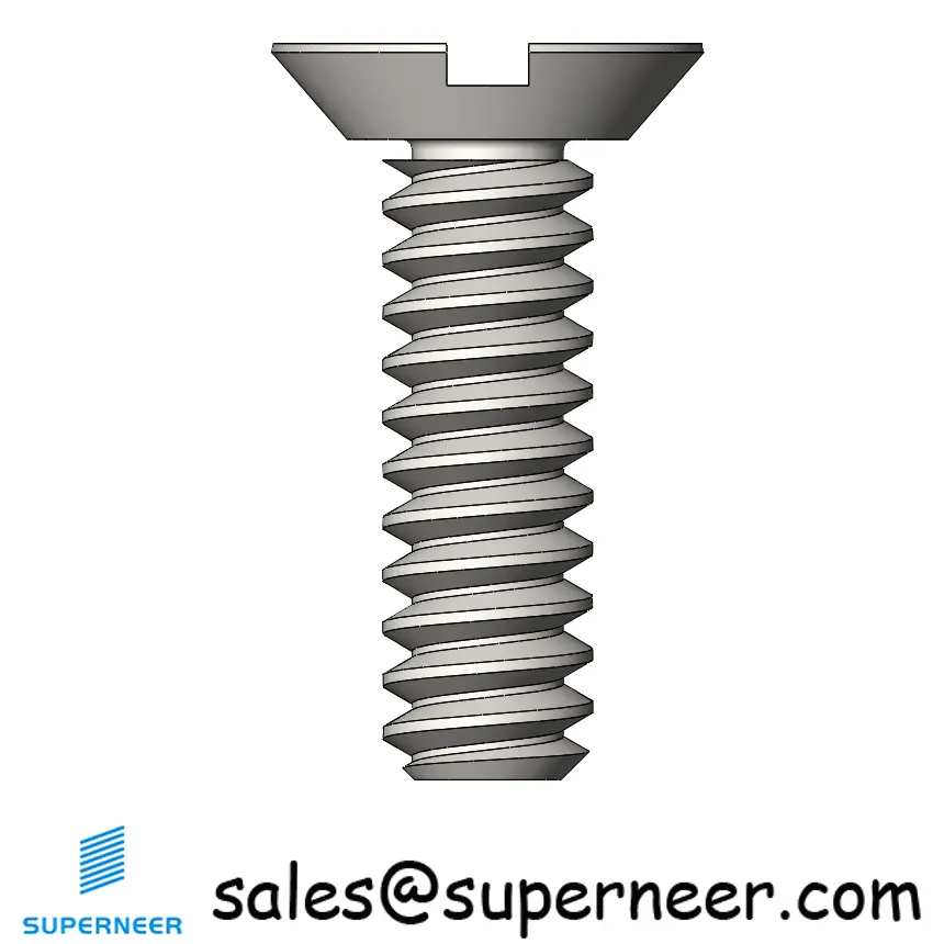 M2 x 7 mm  Flat Head Undercut Slotted Machine Screw SUS304 Stainless Steel Inox