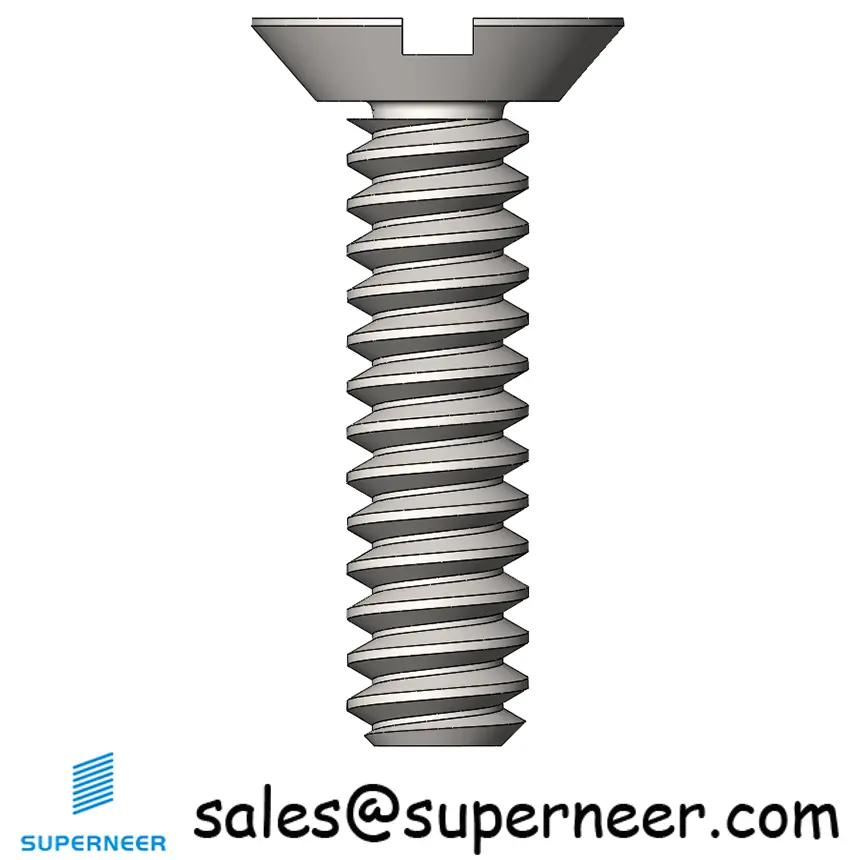 M2 x 8 mm  Flat Head Undercut Slotted Machine Screw SUS304 Stainless Steel Inox