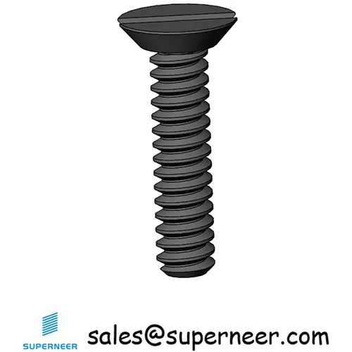 M2 x 9 mm Flat Head Undercut Slotted Machine Screw Steel Black