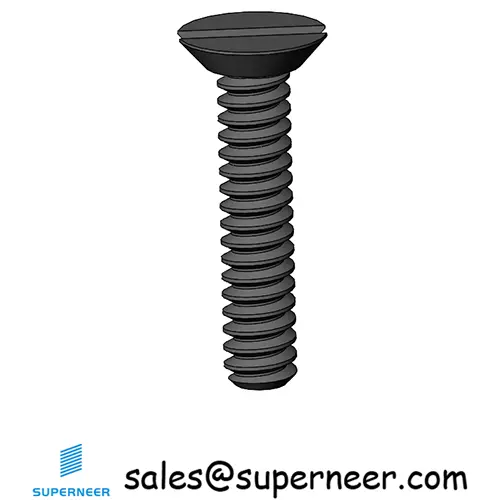 M2 x 10 mm Flat Head Undercut Slotted Machine Screw Steel Black