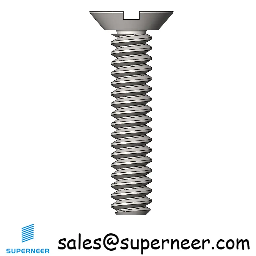 M2 x 10 mm  Flat Head Undercut Slotted Machine Screw SUS304 Stainless Steel Inox