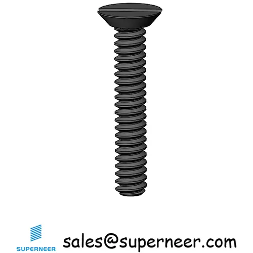 M2 x 12 mm Flat Head Undercut Slotted Machine Screw Steel Black