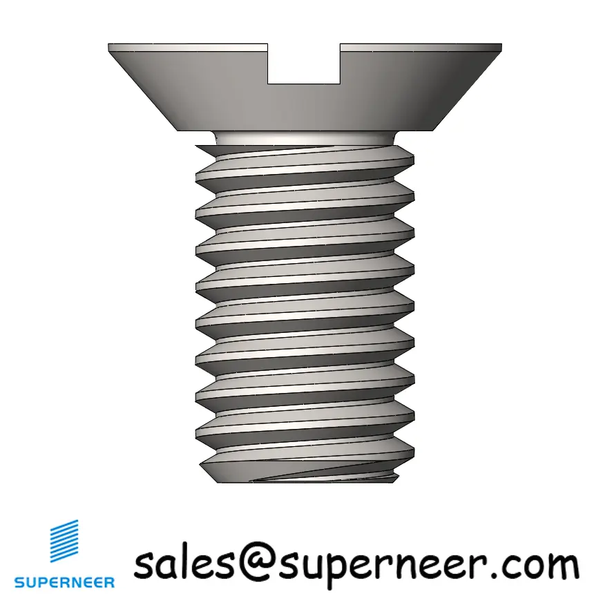 M3 x 6 mm  Flat Head Undercut Slotted Machine Screw SUS304 Stainless Steel Inox