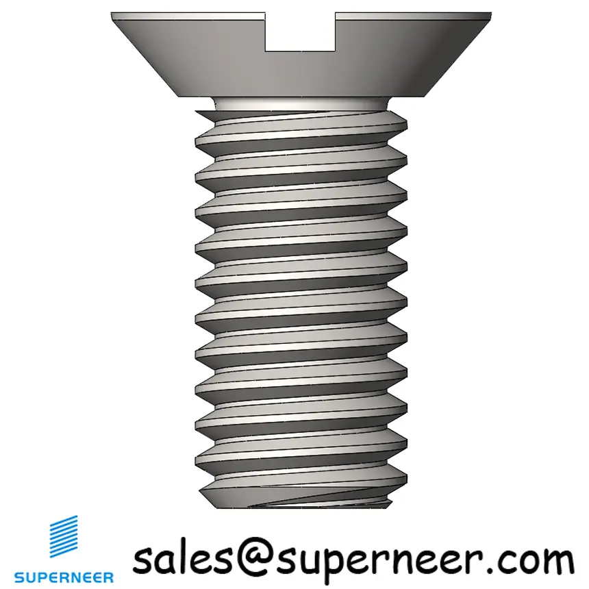 M3 x 7 mm  Flat Head Undercut Slotted Machine Screw SUS304 Stainless Steel Inox