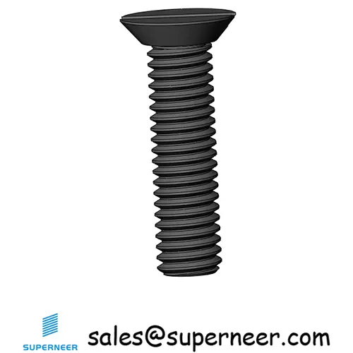 M3 x 12 mm Flat Head Undercut Slotted Machine Screw Steel Black