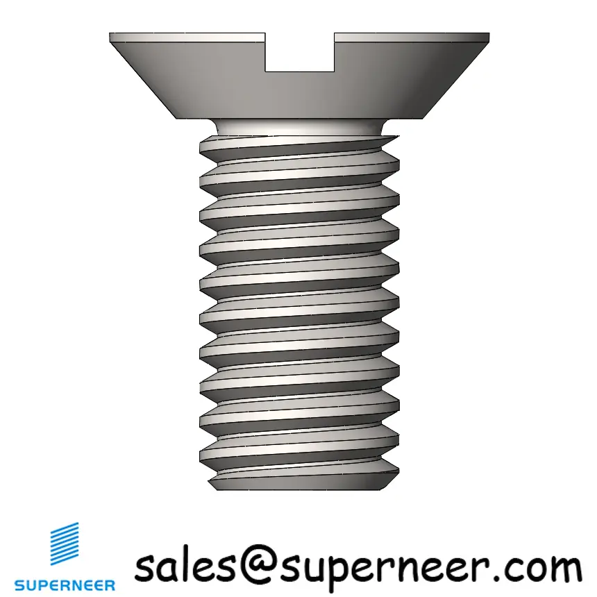 M3.5 x 8 mm  Flat Head Undercut Slotted Machine Screw SUS304 Stainless Steel Inox