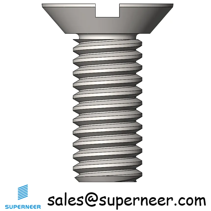 M3.5 x 9 mm  Flat Head Undercut Slotted Machine Screw SUS304 Stainless Steel Inox