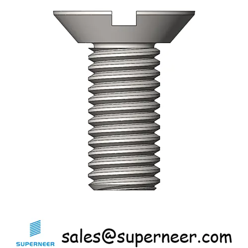 M4 x 10 mm  Flat Head Undercut Slotted Machine Screw SUS304 Stainless Steel Inox