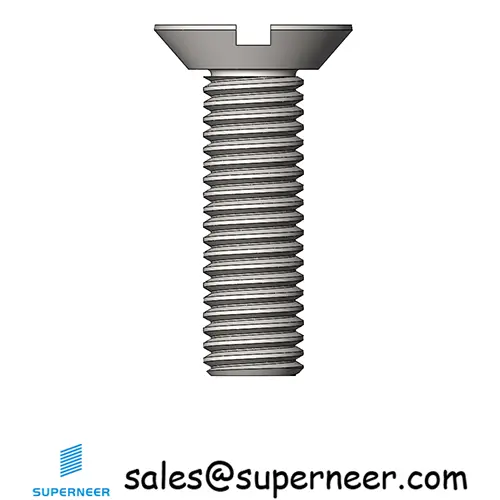 M4 x 14 mm  Flat Head Undercut Slotted Machine Screw SUS304 Stainless Steel Inox