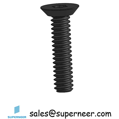 4-40 x 1/2" Flat Head Undercut Torx Machine Screw Steel Black