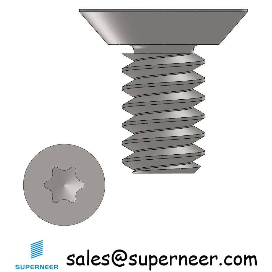 10-32 x 3/8" Flat Head Undercut Torx Machine Screw SUS304 Stainless Steel Inox