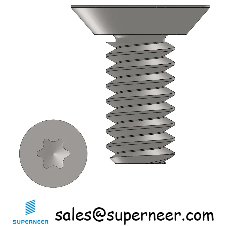 10-32 x 7/16"  Flat Head Undercut Torx Machine Screw SUS304 Stainless Steel Inox