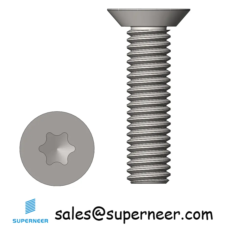 M3 x 12 mm  Flat Head Undercut Torx Machine Screw SUS304 Stainless Steel Inox