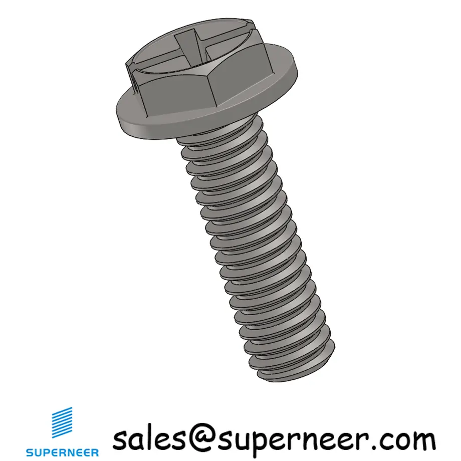 8-32 x 9/16“ Indented Hex Washer Head Phillips Slot Machine Screw SUS304 Stainless Steel Inox