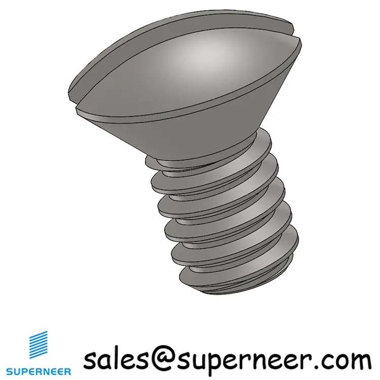 2-56 x 5/32" Oval Head Slotted Machine Screw SUS304 Stainless Steel Inox