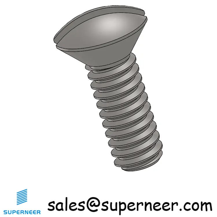 2-56 x 1/4" Oval Head Slotted Machine Screw SUS304 Stainless Steel Inox