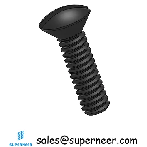 2-56 x 5/16" Oval Head Slotted Machine Screw Steel Black