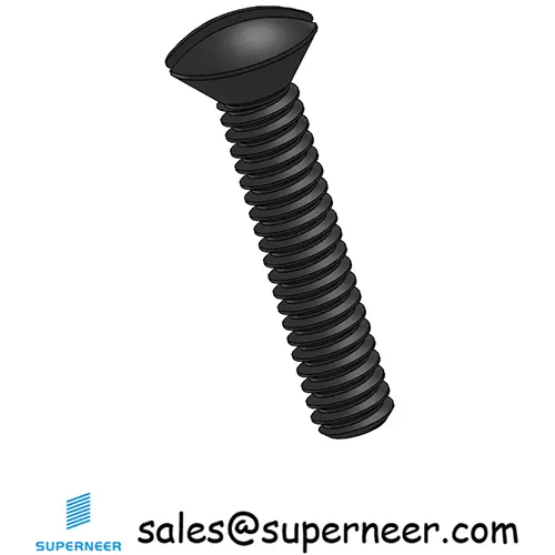 2-56 x 7/16" Oval Head Slotted Machine Screw Steel Black