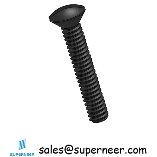 2-56 x 1/2" Oval Head Slotted Machine Screw Steel Black