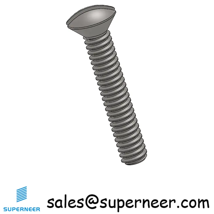 2-56 x 1/2" Oval Head Slotted Machine Screw SUS304 Stainless Steel Inox