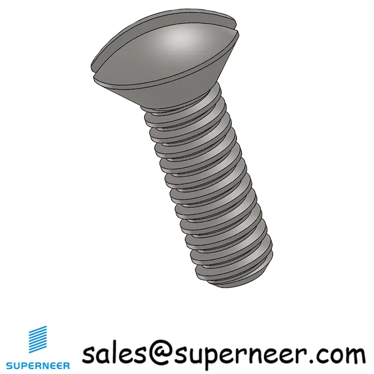 3-48 x 5/16" Oval Head Slotted Machine Screw SUS304 Stainless Steel Inox