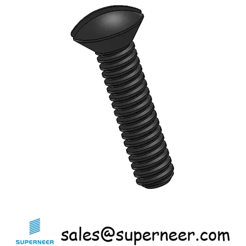 3-48 x 7/16" Oval Head Slotted Machine Screw Steel Black