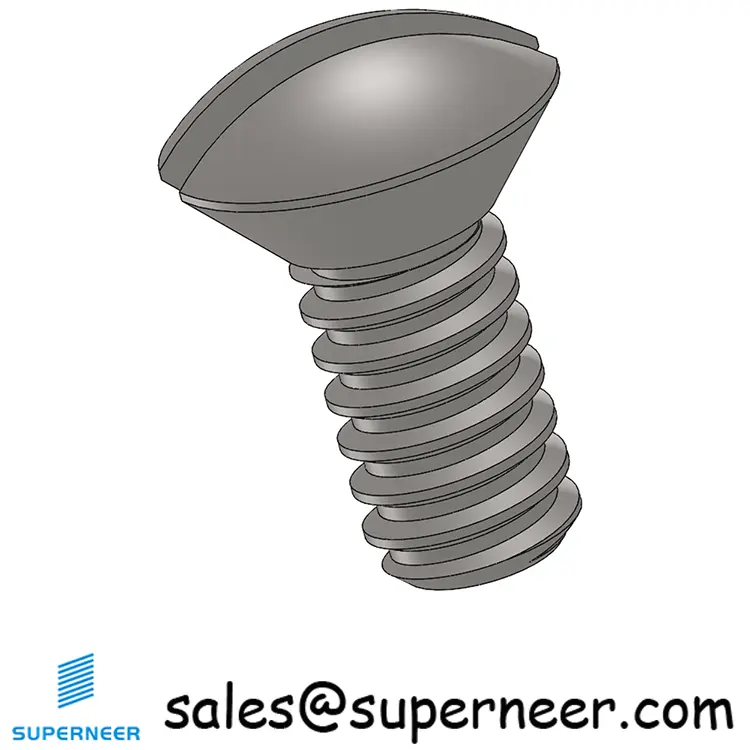 4-40 x 1/4" Oval Head Slotted Machine Screw SUS304 Stainless Steel Inox