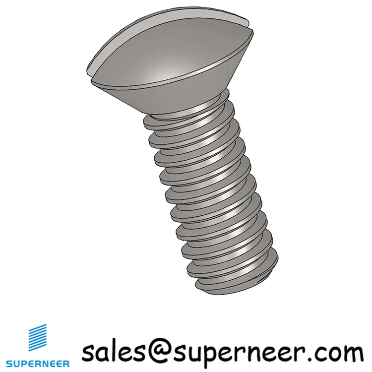 4-40 x 5/16" Oval Head Slotted Machine Screw SUS304 Stainless Steel Inox