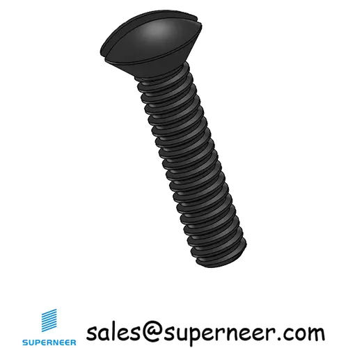 4-40 x1/2" Oval Head Slotted Machine Screw Steel Black