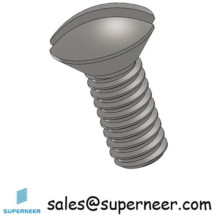 5-40 x 5/16" Oval Head Slotted Machine Screw SUS304 Stainless Steel Inox