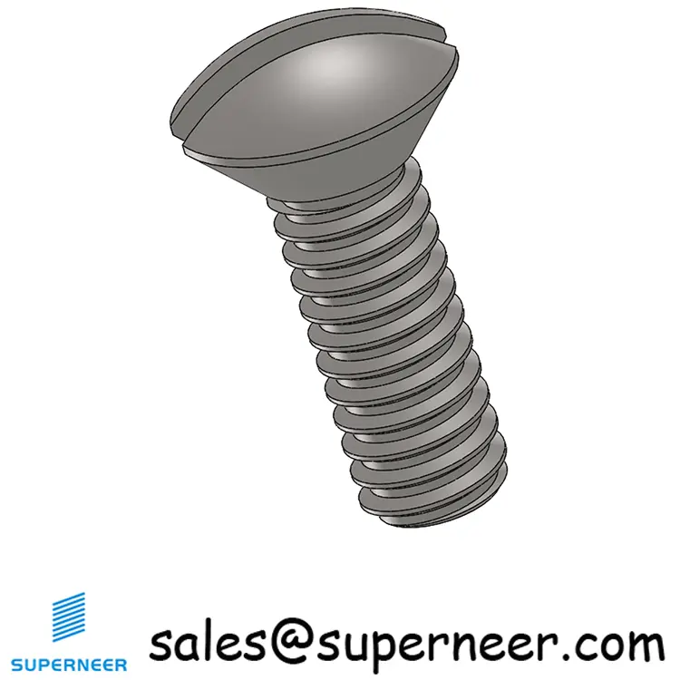 5-40 x 3/8" Oval Head Slotted Machine Screw SUS304 Stainless Steel Inox